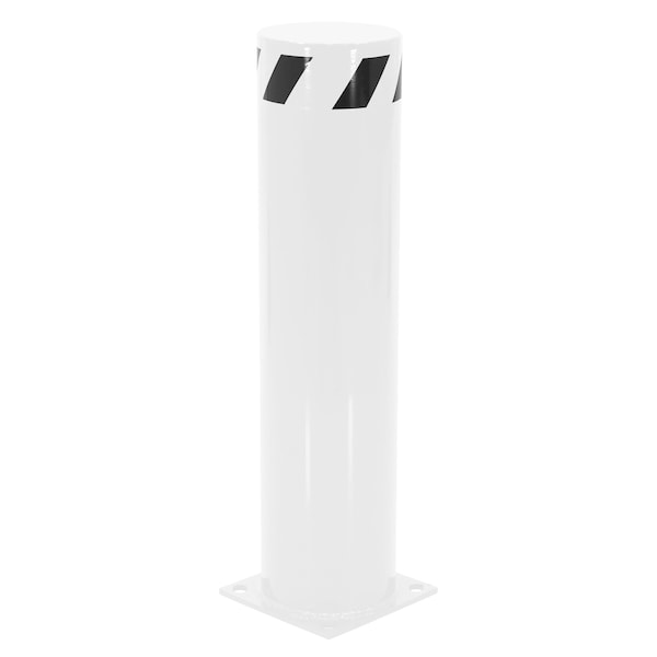 Vestil STEEL PIPE SAFETY BOLLARD 36"X8.5" WHITE BOL-36-8.5-WT - main